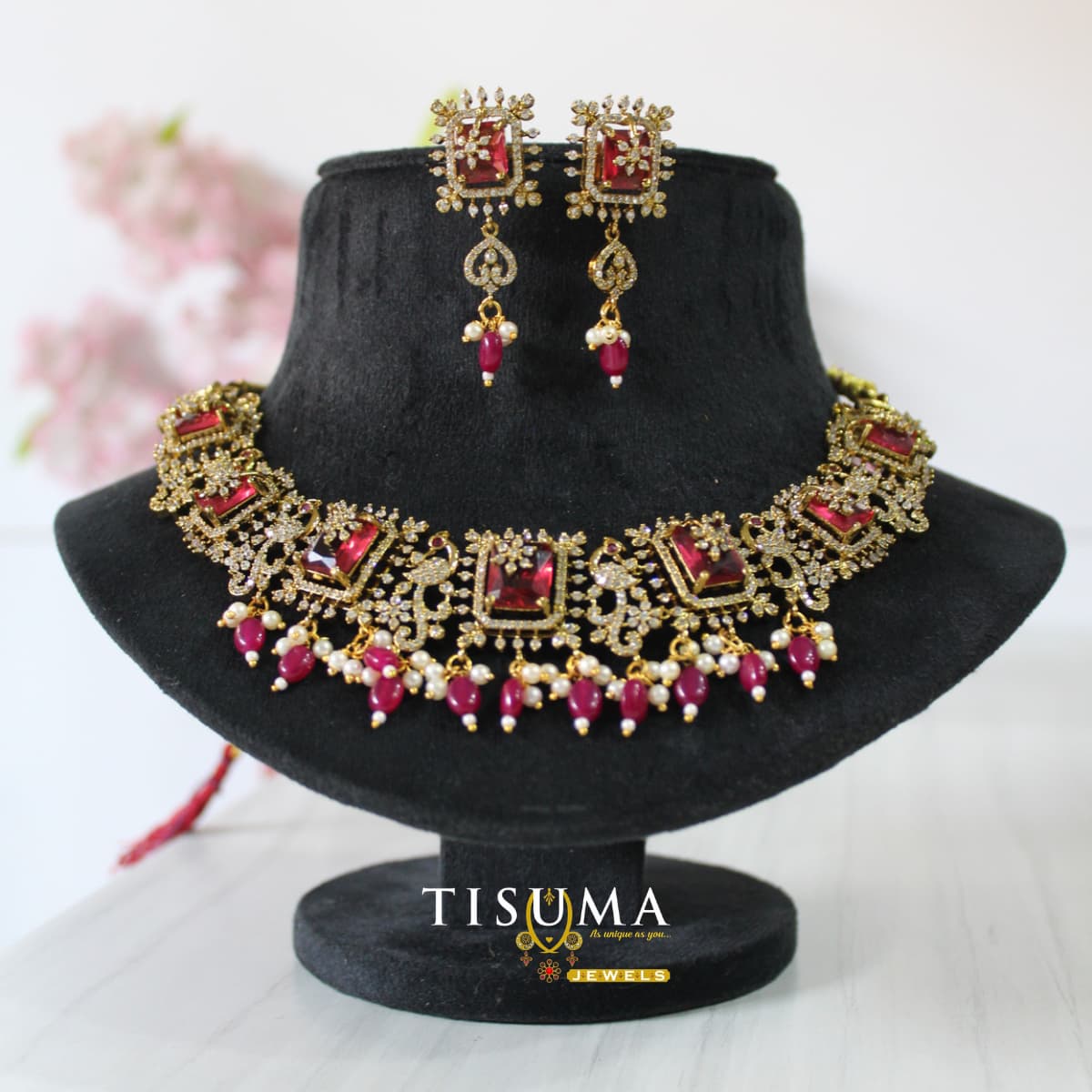 Ruby Victorian Necklace