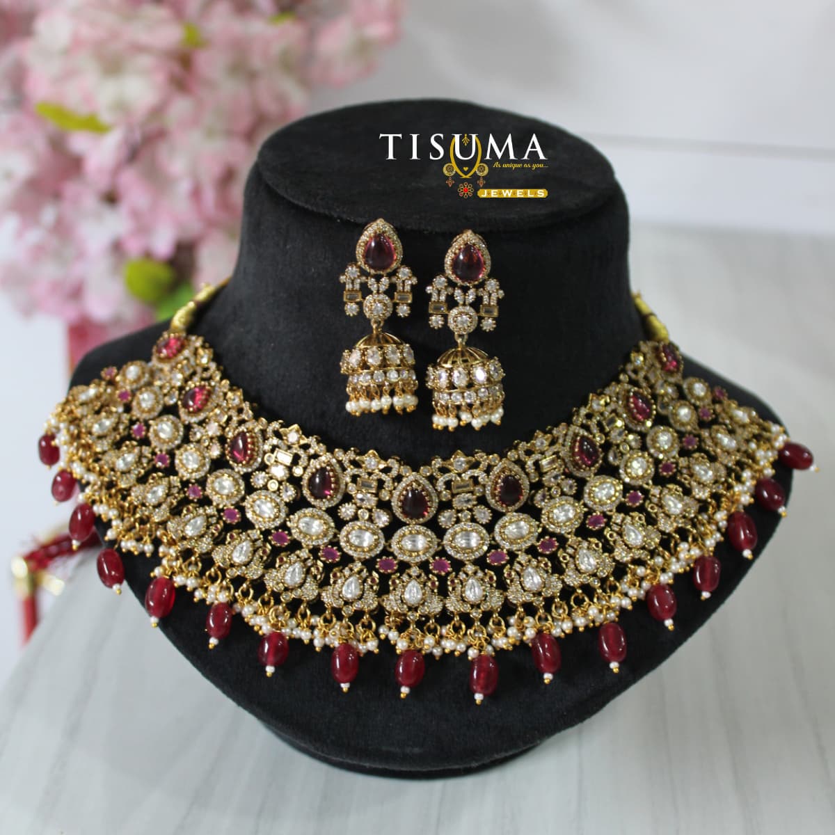 Victorian Necklace - Ruby