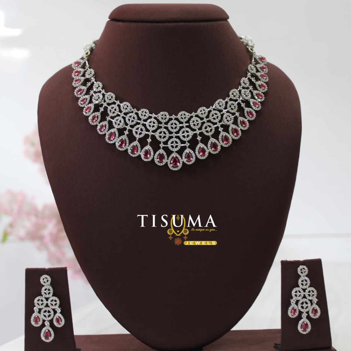 AD Silver Ruby Necklace